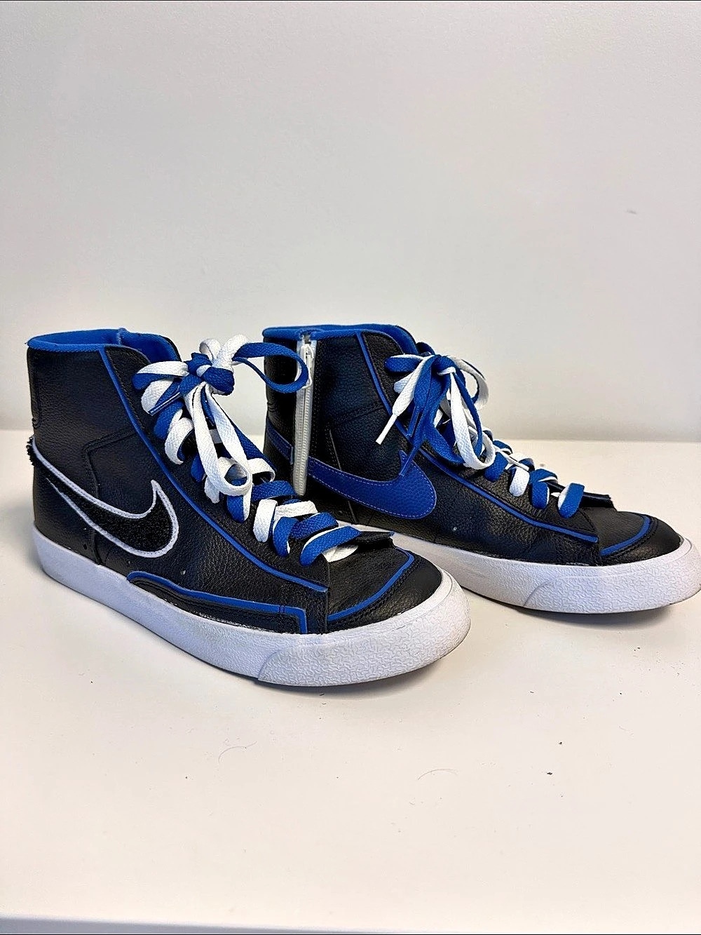Nike Blazer Mid Black Royal Blue White High Top Sneakers Men’s 9.5